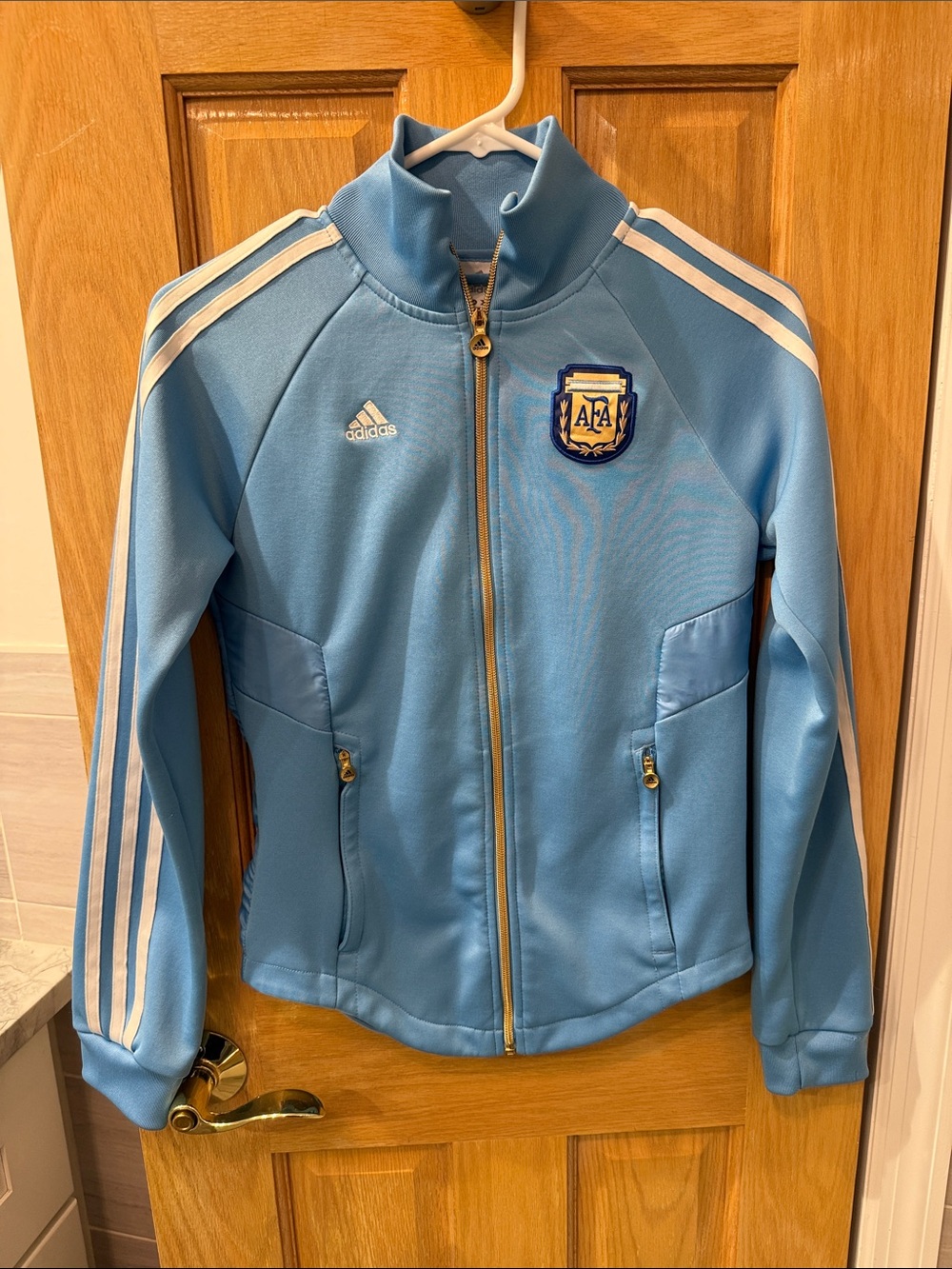 adidas Light Blue Track Jacket with AFA Crest